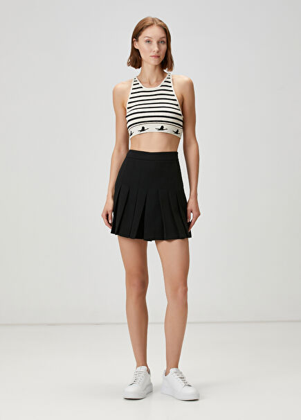 Black Crepe Skorts