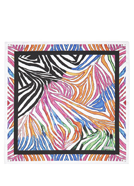 Çok Renkli Kadın Saten Fular