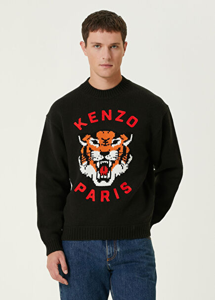 Lucky Tiger Black Wool Sweater