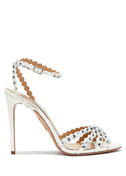 White Women's Leather Sandals