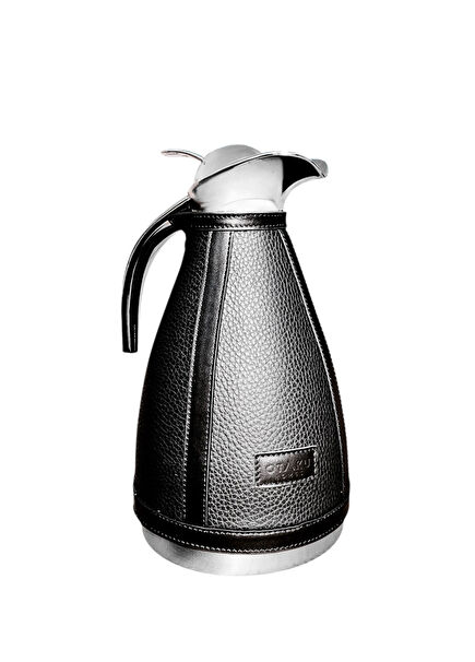 Black Leather Covered Steel Thermos