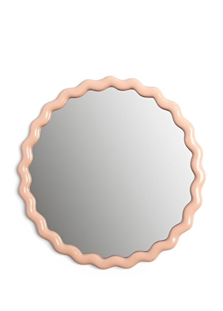 Pembe Zikzak Desenli Ayna 35 cm