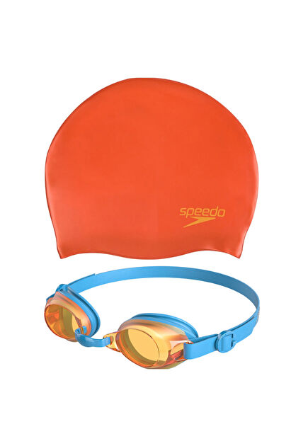 Jet v2 Swim Set Ju Assorted Unisex Kids Goggles & Bonnet Set of 2