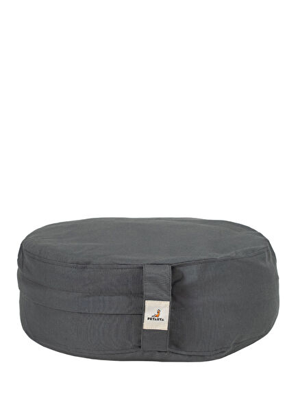 Gray Buckwheat Hull Filled Zafu Meditation Cushion
