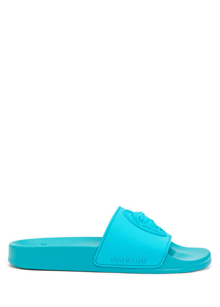 Turkuaz Medusa Detaylı Unisex Terlik