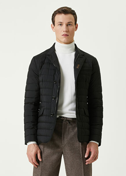 Siyah Kapitoneli Ceket