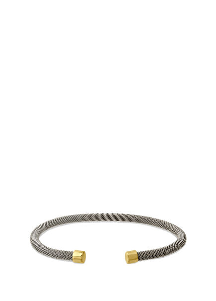 Simple Kelepçe 14 Ayar Altın Çelik Erkek Bileklik