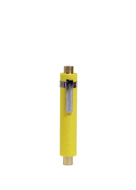Grained Bright Yellow Brass Body Ballpoint Pen