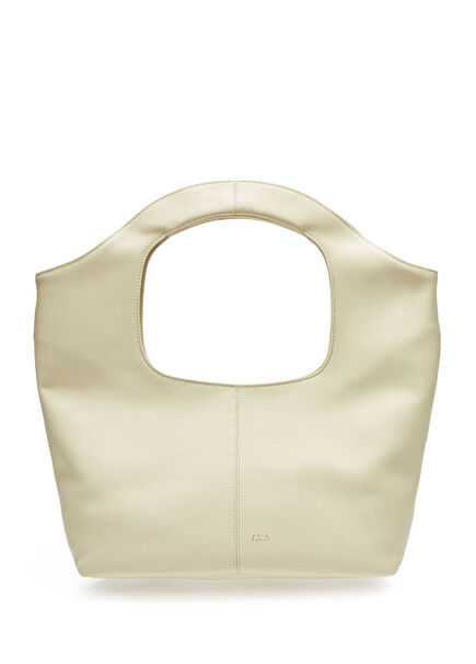 Aura Petit Beige Leather Women's Shoulder Bag