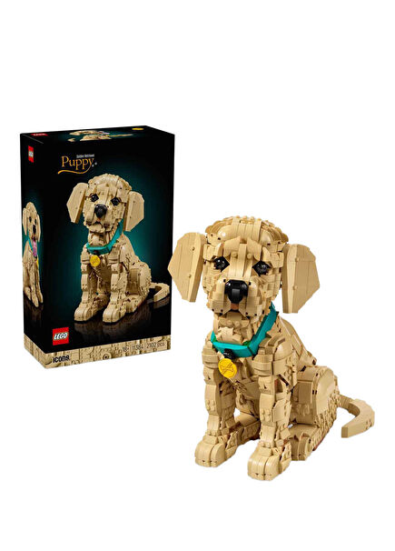 Icons Yavru Golden Retriever Hayvan Figürü 2102 Parça 18+ Yaş Yapı Oyuncağı 11384 