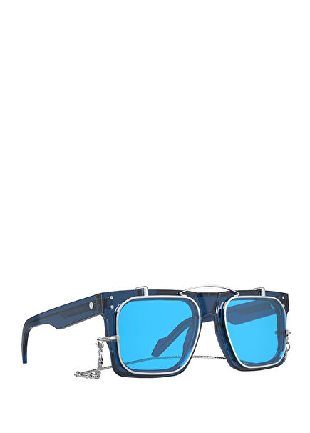 Monolith Zero MZ 02 Col 02 +Clip Silver Mavi Asetat Unisex Güneş Gözlüğü