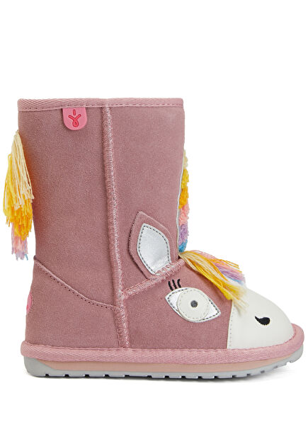Magical Unicorn Pembe Çocuk Deri Bot