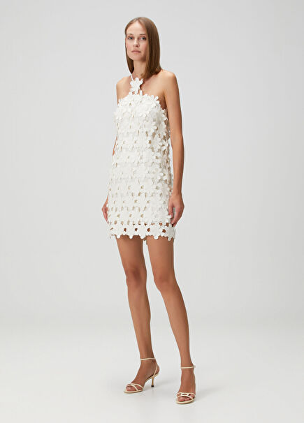 Lily Beyaz Mini Kokteyl Elbise