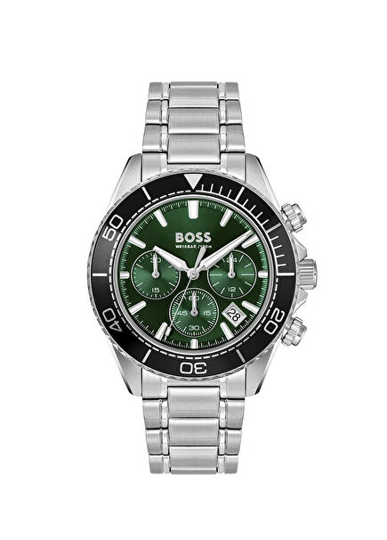 HB1514321 Metalik Gri Çelik Erkek Kol Saati