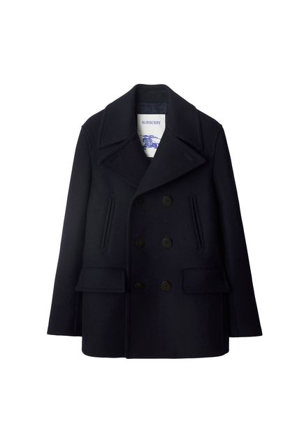 Shelborne Navy Blue Wool Men's Coat