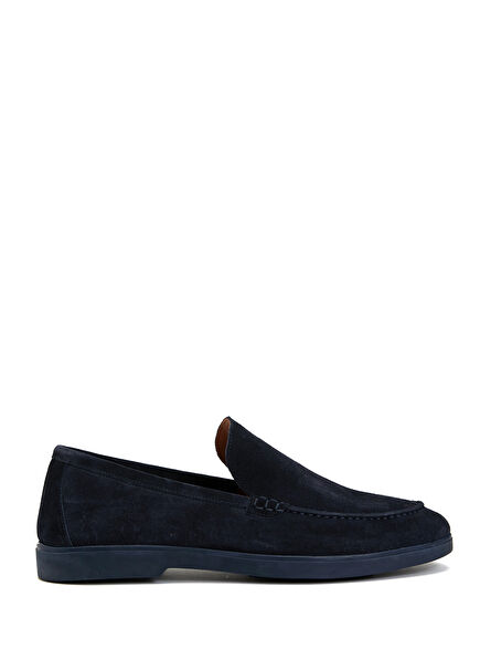 Navy Blue Men's Leather Loafer