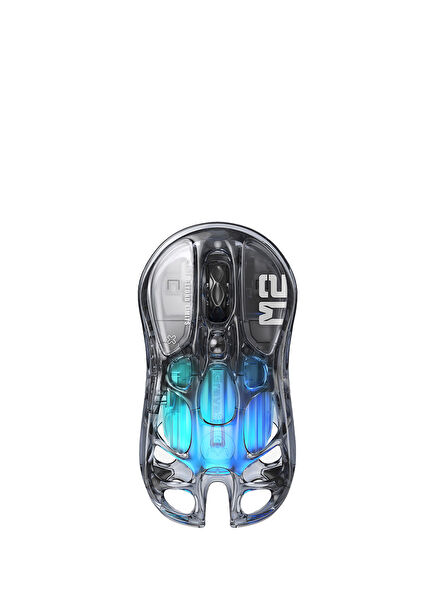 Mercury M2 RGB 26K DPI Şeffaf Siyah Kablosuz Optik Gaming Mouse