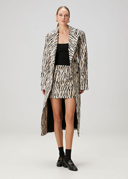 Zebra Printed Mini Skirt