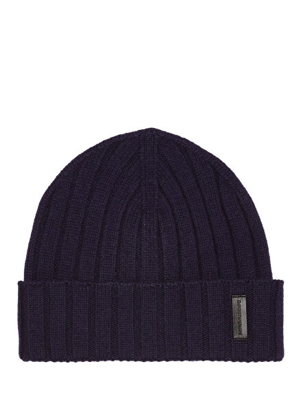 Navy Blue Men's Wool Beanie