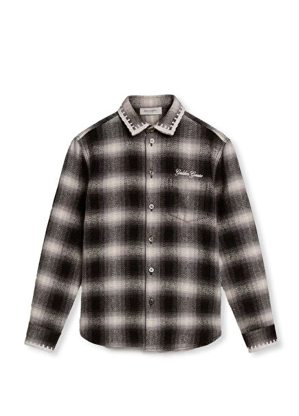 Black And White Plaid Patterned Children's Shirt