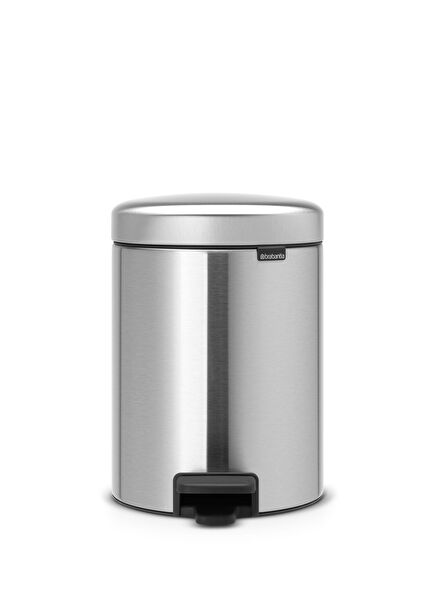 Newicon Gray Pedal Stainless Steel Trash Bin 5 lt