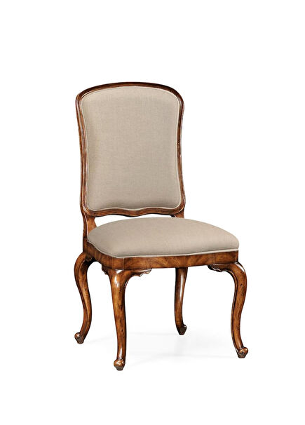 Windsor Walnut Brown Wooden Armless Dining Chair