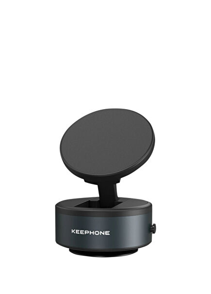 CR107 Kablosuz Şarj Destekli Vantuzlu Gri MagSafe Uyumlu Telefon Tutucu