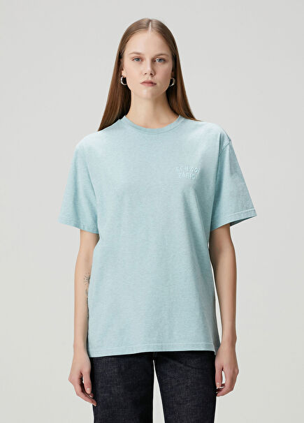 Boke Heart Loose Turkuaz T-shirt