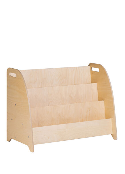 Montessori Birch Wooden Portable Angled Children's Bookcase