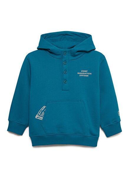 Blue Organic Cotton Kids Sweatshirt