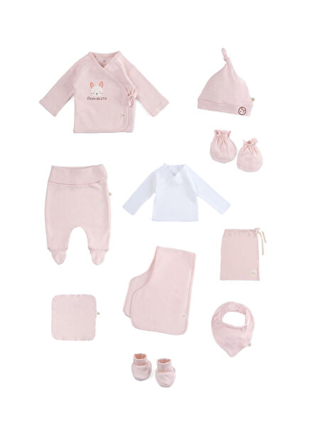 Pink Organic Cotton 10-Piece Newborn Hospital Outlet Set