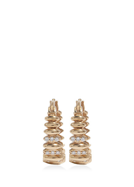 Pırlantalı Kadın Altın Küpe