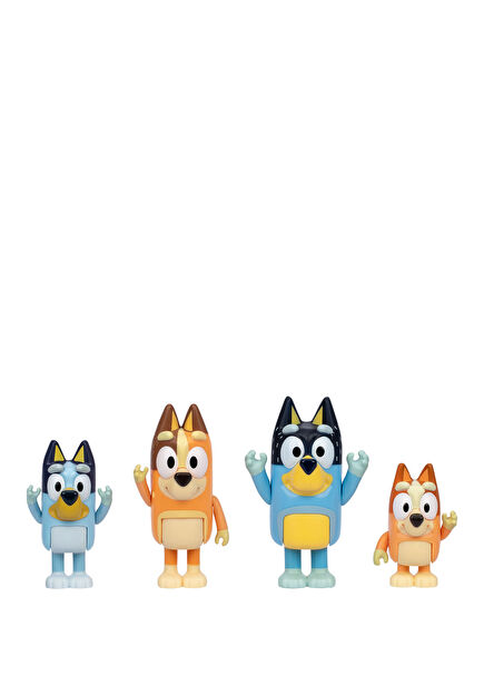 Bluey and Family 4-Piece Character Figure Toy Set