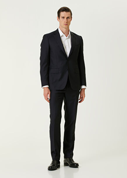 Navy Blue Wool Suit