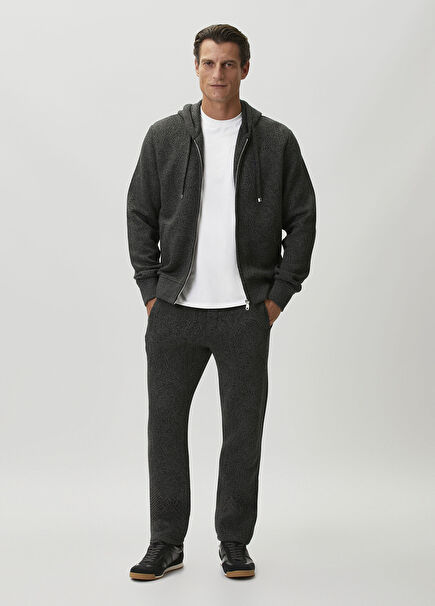 Anthracite Ethnic Patterned Sweatpants