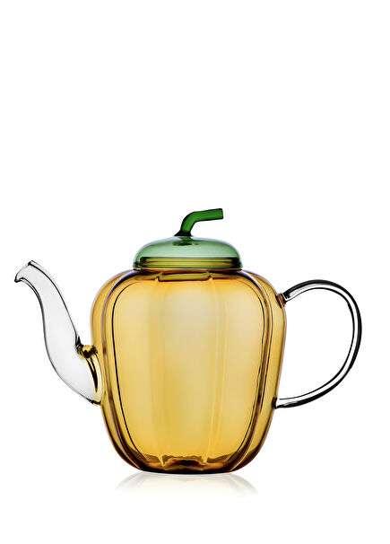 Glass Teapot in Pepper Form