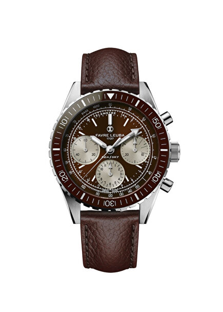 Sea Sky Revival Brown Kahverengi Deri Erkek Kol Saati