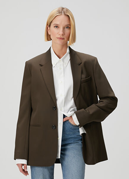 Straight Fit Brown Jacket