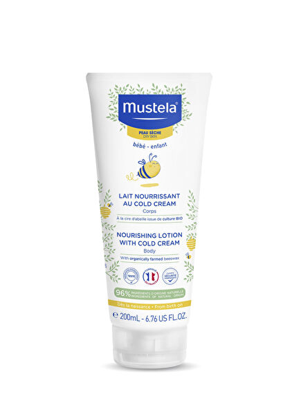 Cold Cream İçeren Kuru Ciltler İçin Besleyici Nemlendirici Bebek Çocuk Vücut Losyon 200 ml