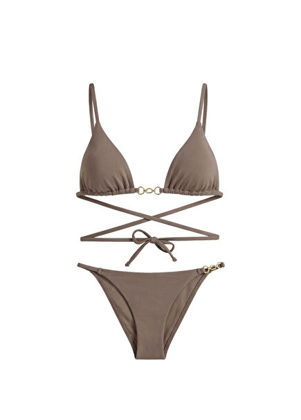 High On Heat Vizon İpli Üçgen Kadın Bikini Takımı 