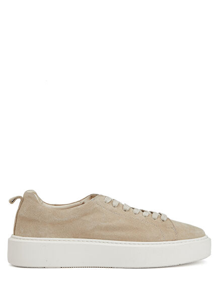 Beige Men's Suede Sneakers