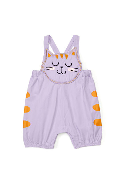 Purple Printed Baby Girl Jumpsuit