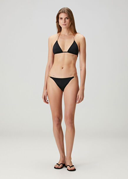Chain Siyah Üçgen Bikini Takımı