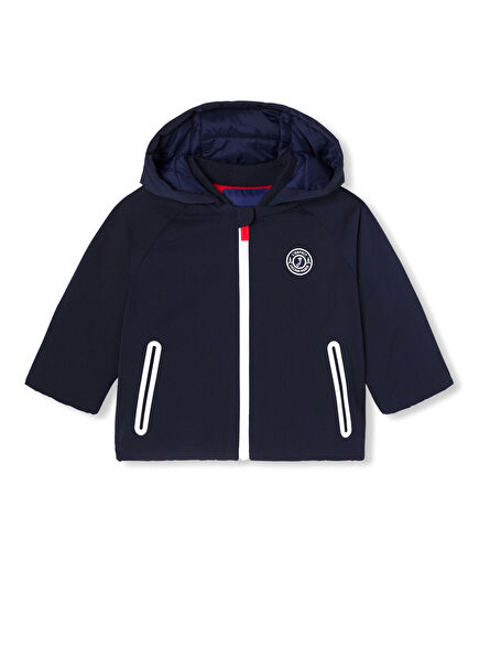 Navy Blue Hooded Baby Boy Coat