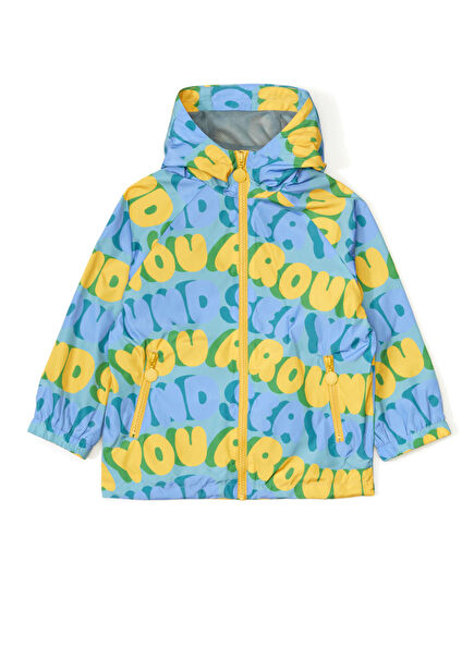 Multicolored Hooded Boys Jacket