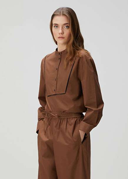 Brown Poplin Shirt