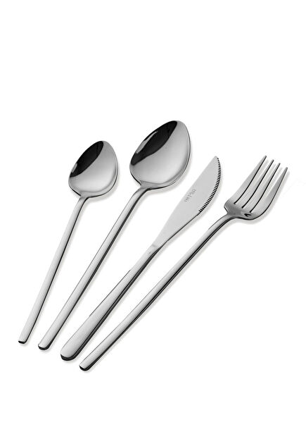 Giallo Silver Steel 6 Person 24 Piece Cutlery Set