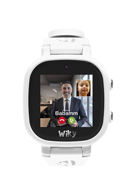 White 5E Video and Audio Call Smart Kids Watch with eSim
