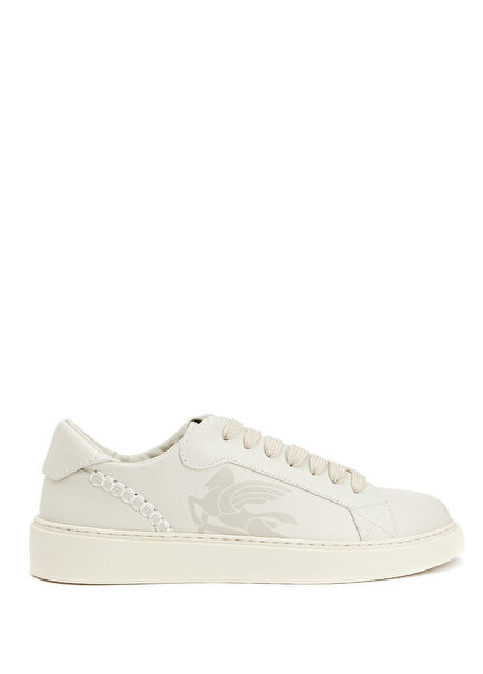 Beyaz Erkek Deri Sneaker