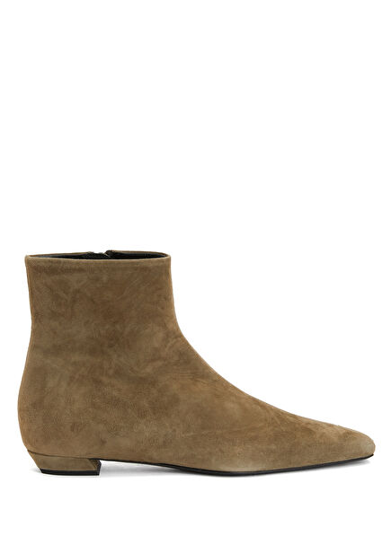Khaki Women's Leather Boots